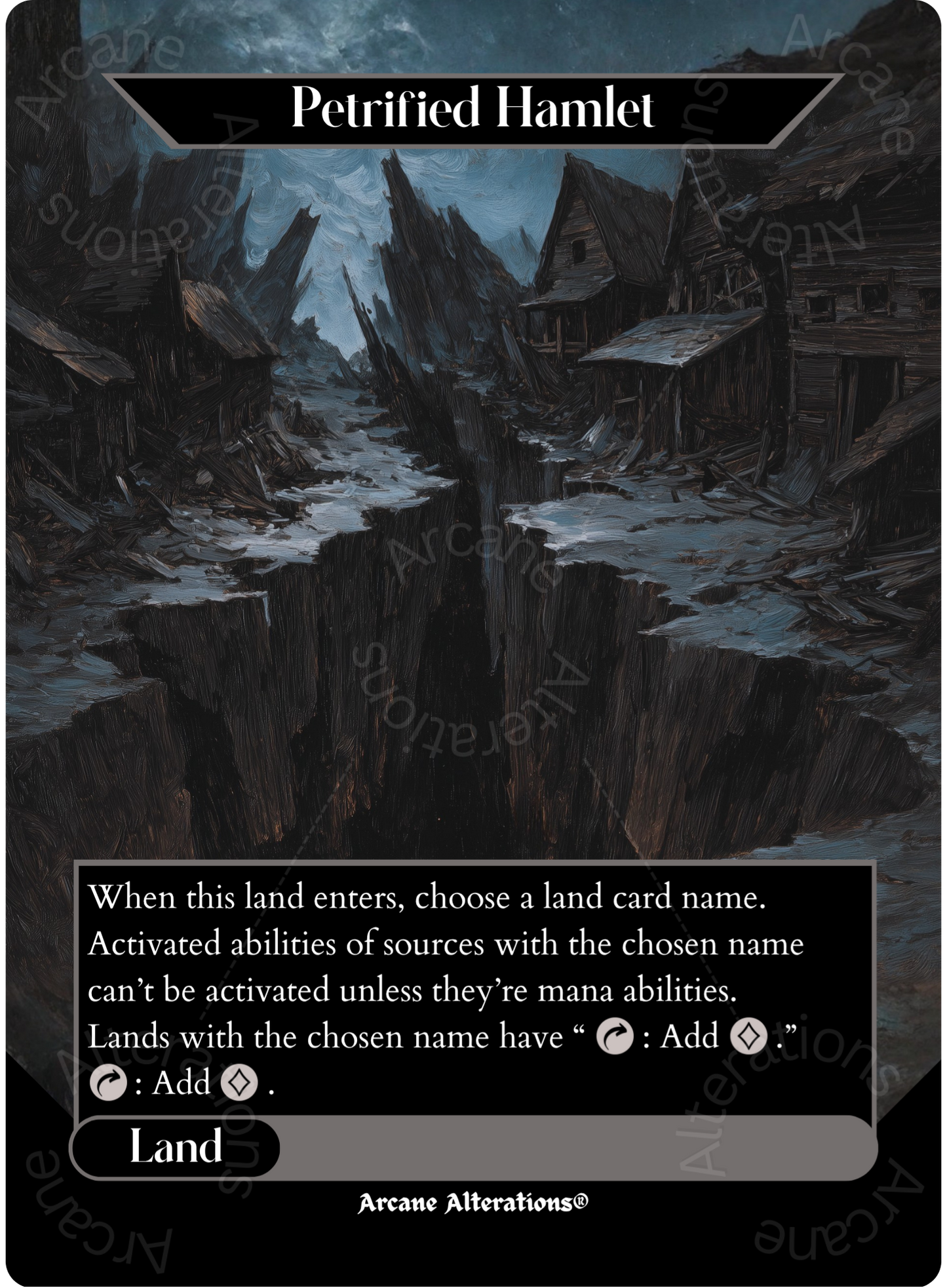 Petrified Hamlet - Full Art Altered Art Custom Proxy Cards