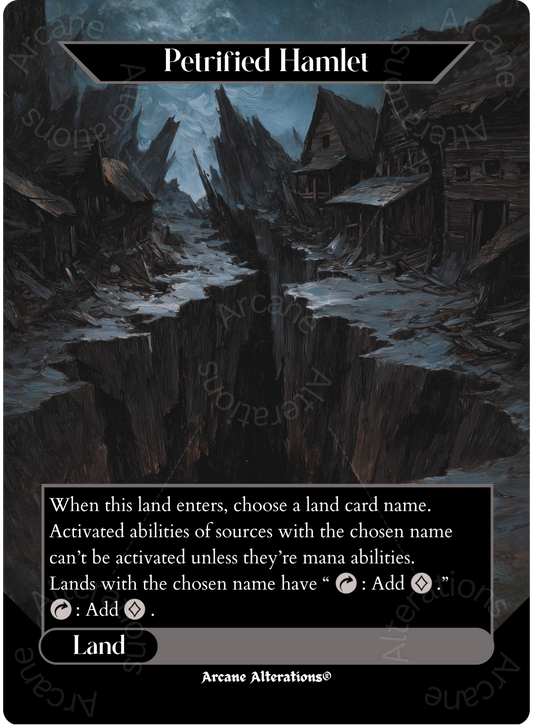 Petrified Hamlet - Full Art Altered Art Custom Proxy Cards