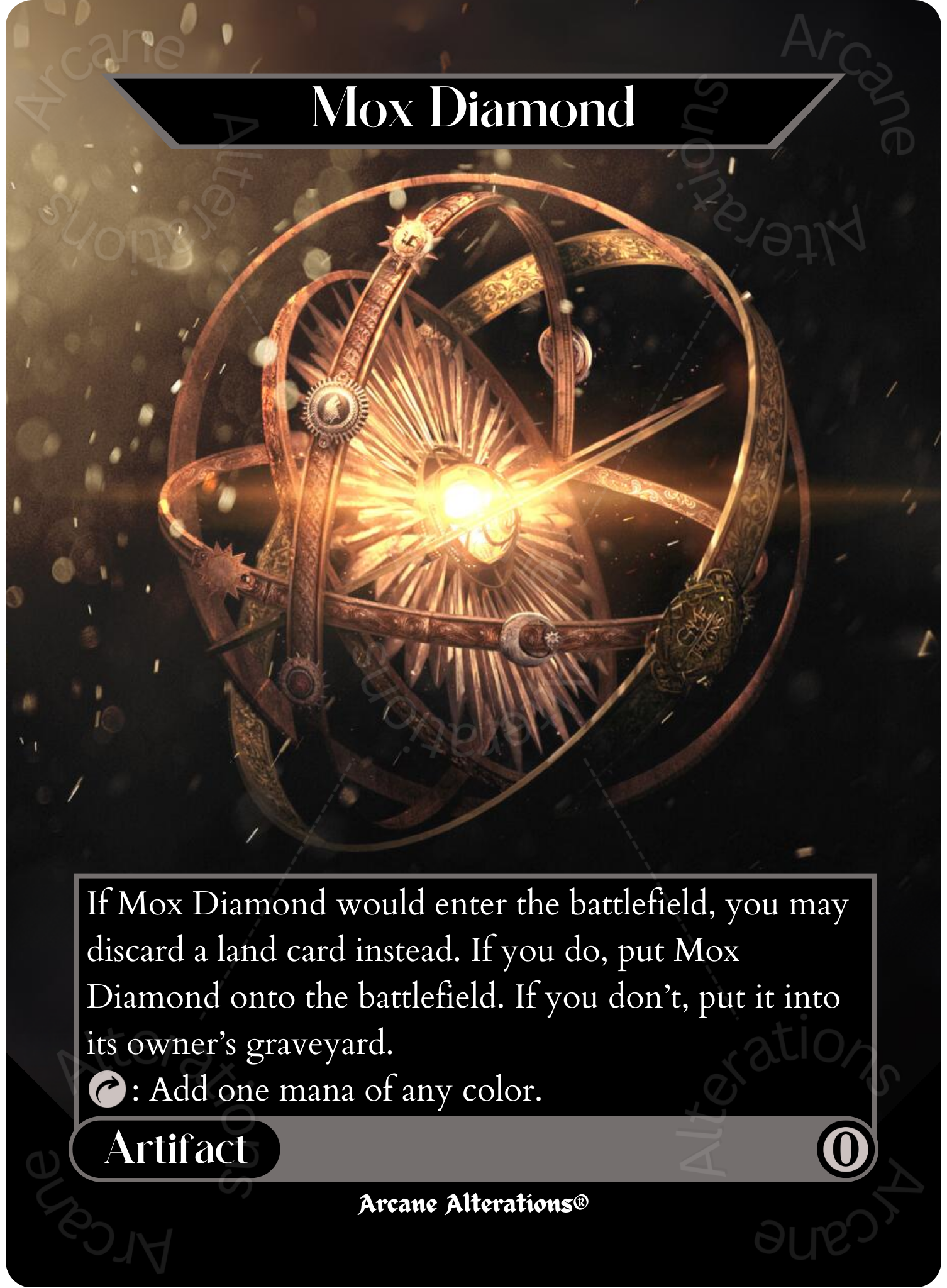 Mox Diamond - Full Art Altered Art Custom Proxy Cards – Arcane Alterations