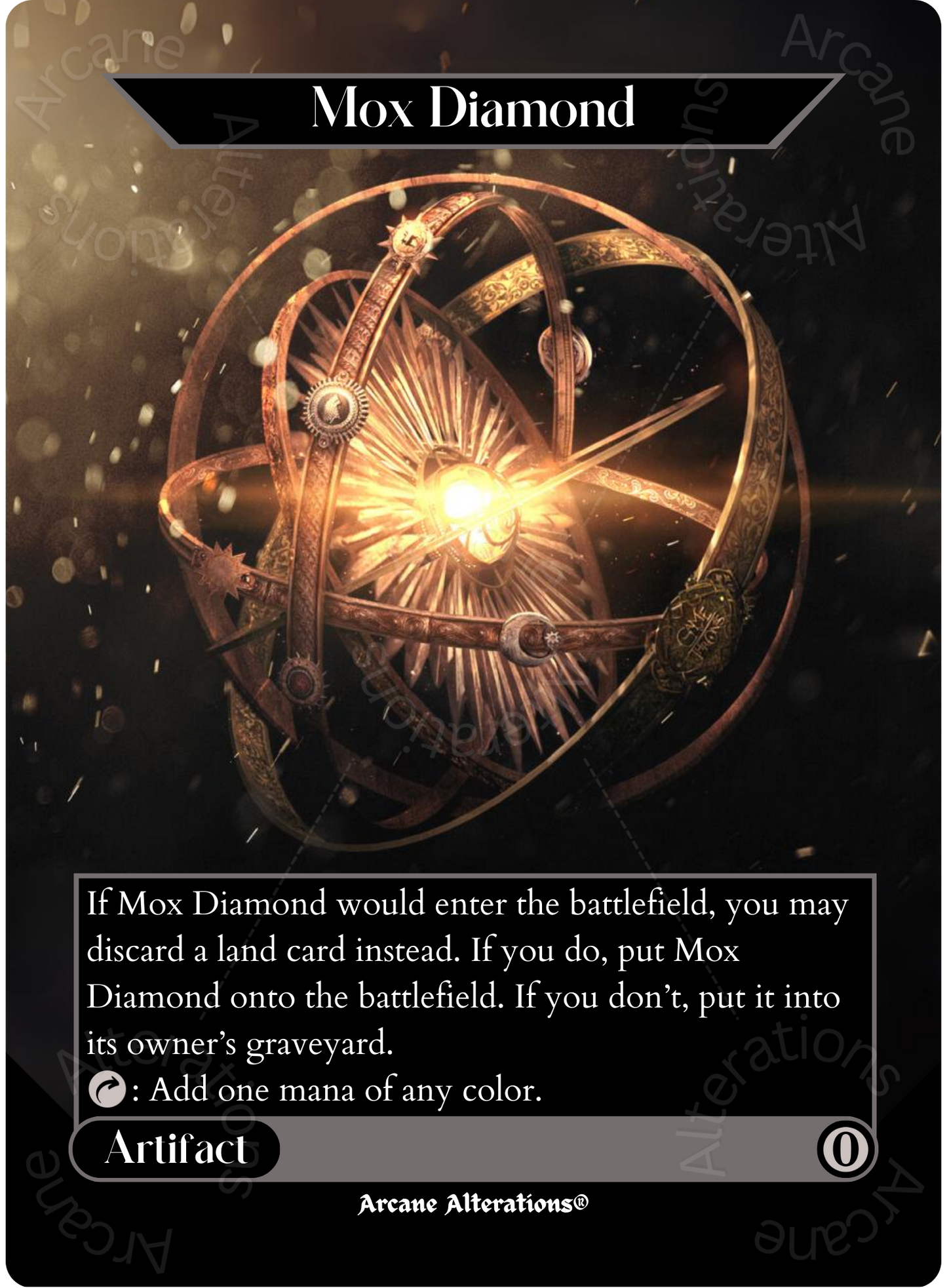 Mox Diamond - Full Art Altered Art Custom Proxy Cards