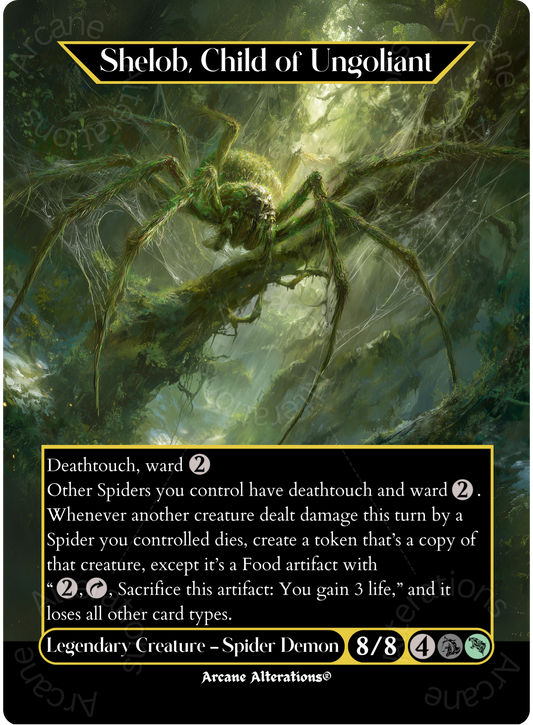 Shelob, Child of Ungoliant - Full Art Altered Art Custom Proxy Cards