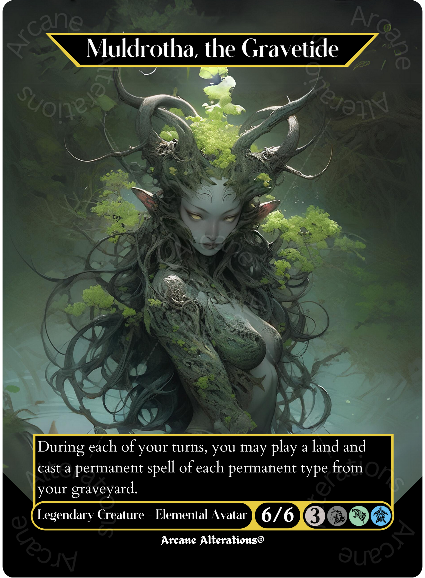 Muldrotha, the Gravetide - Full Art Altered Art Custom Proxy Cards