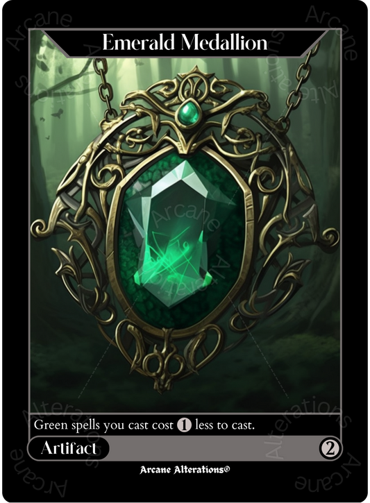 Emerald Medallion - High Quality Altered Art Custom Proxy Cards
