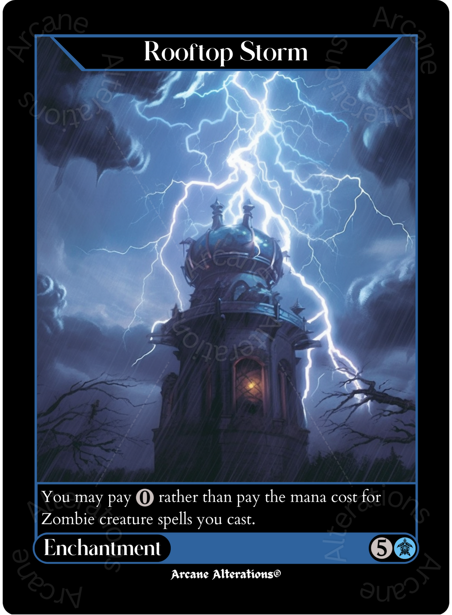 Rooftop Storm - High Quality Altered Art Custom Proxy Cards