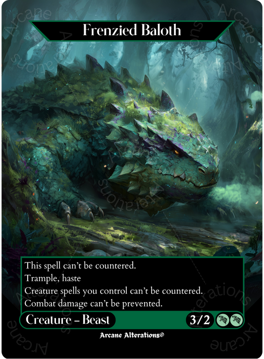 Frenzied Baloth - Full Art Altered Art Custom Proxy Cards