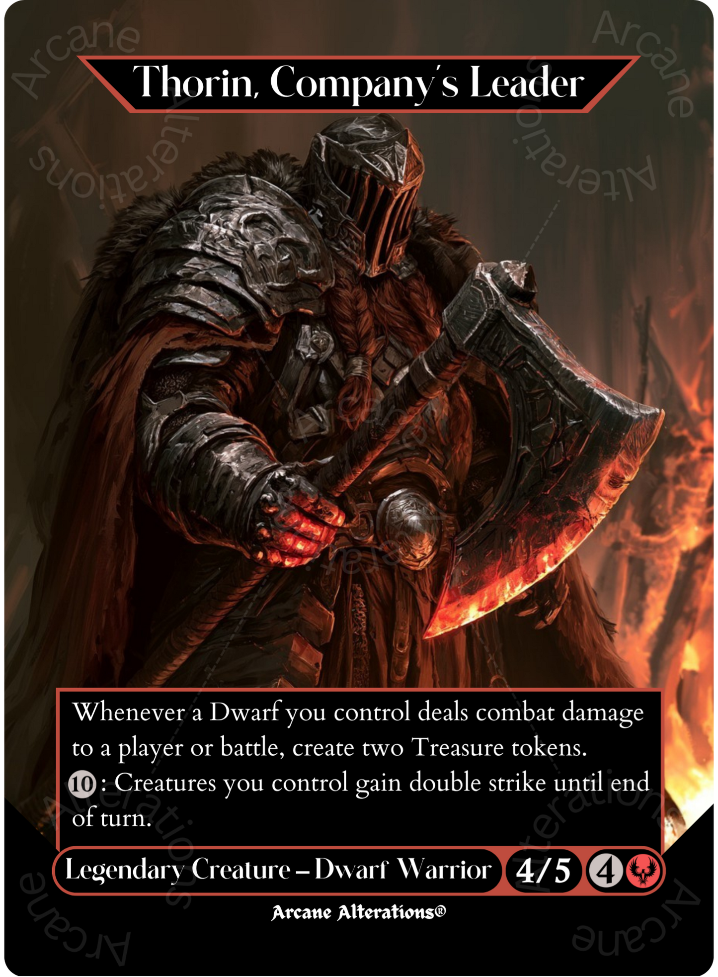 Thorin, Company's Leader - Full Art Altered Art Custom Proxy Cards