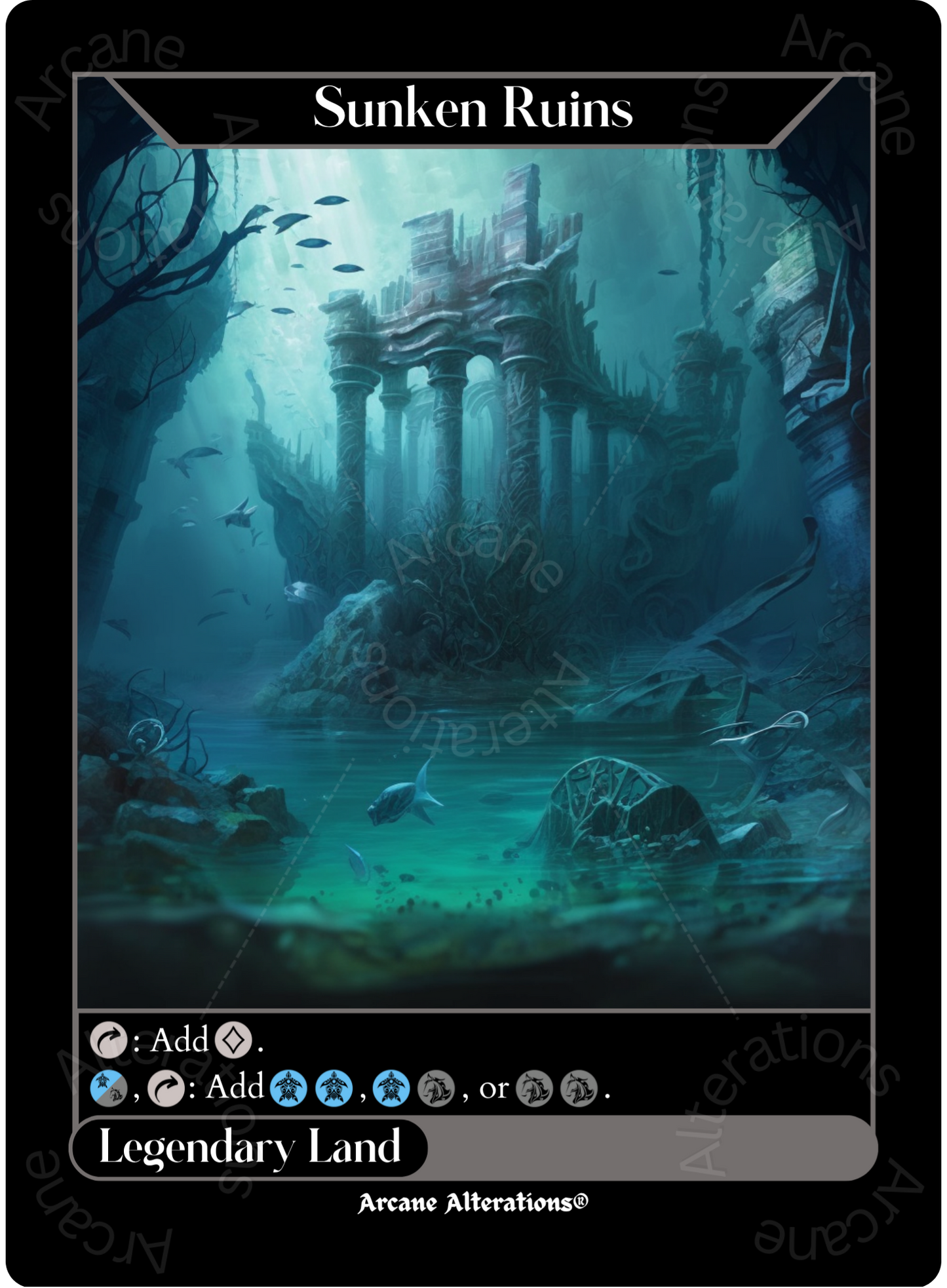Sunken Ruins - High Quality Altered Art Custom Proxy Cards