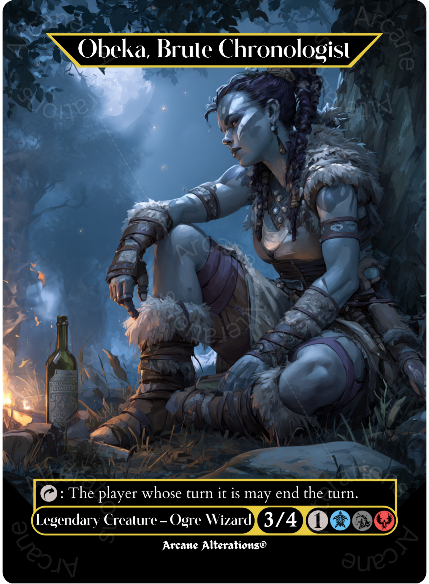 Obeka, Brute Chronologist - Full Art Altered Art Custom Proxy Cards