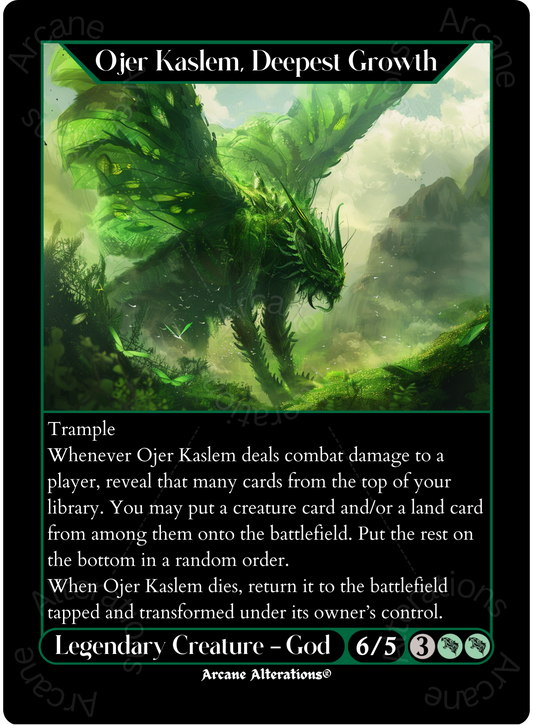 Ojer Kaslem, Deepest Growth - High Quality Altered Art Custom Proxy Cards