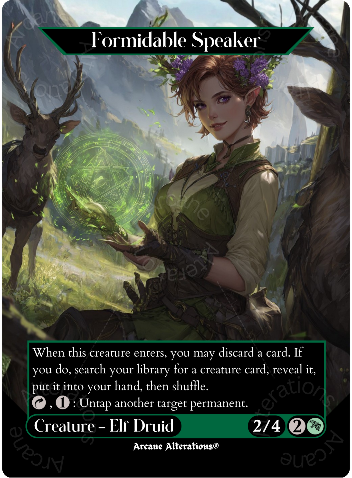 Formidable Speaker - Full Art Altered Art Custom Proxy Cards