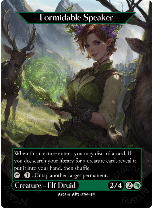 Formidable Speaker - Full Art Altered Art Custom Proxy Cards