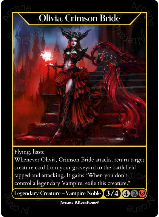 Olivia, Crimson Bride - High Quality Altered Art Custom Proxy Cards