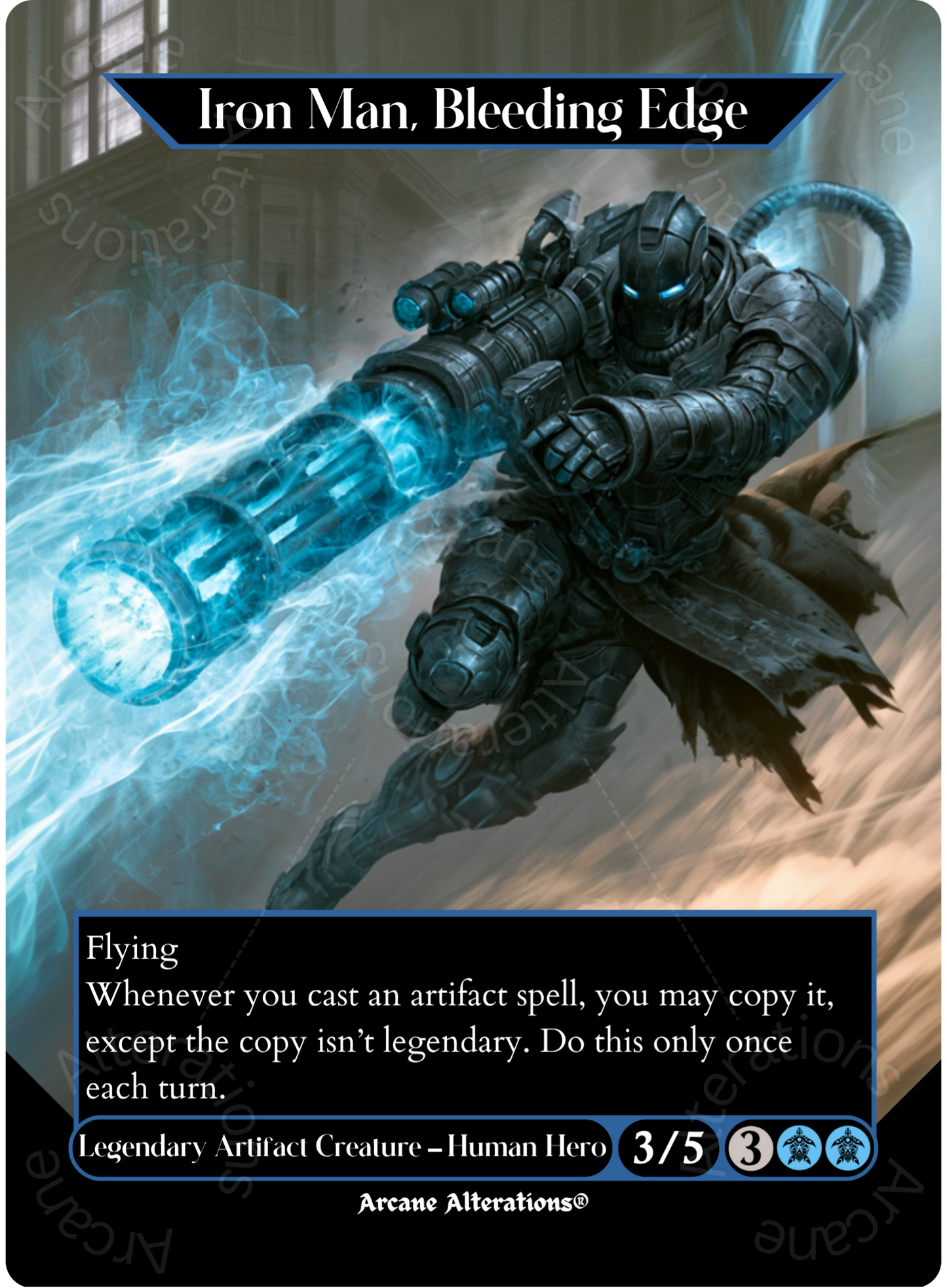 Iron Man, Bleeding Edge - Full Art Altered Art Custom Proxy Cards