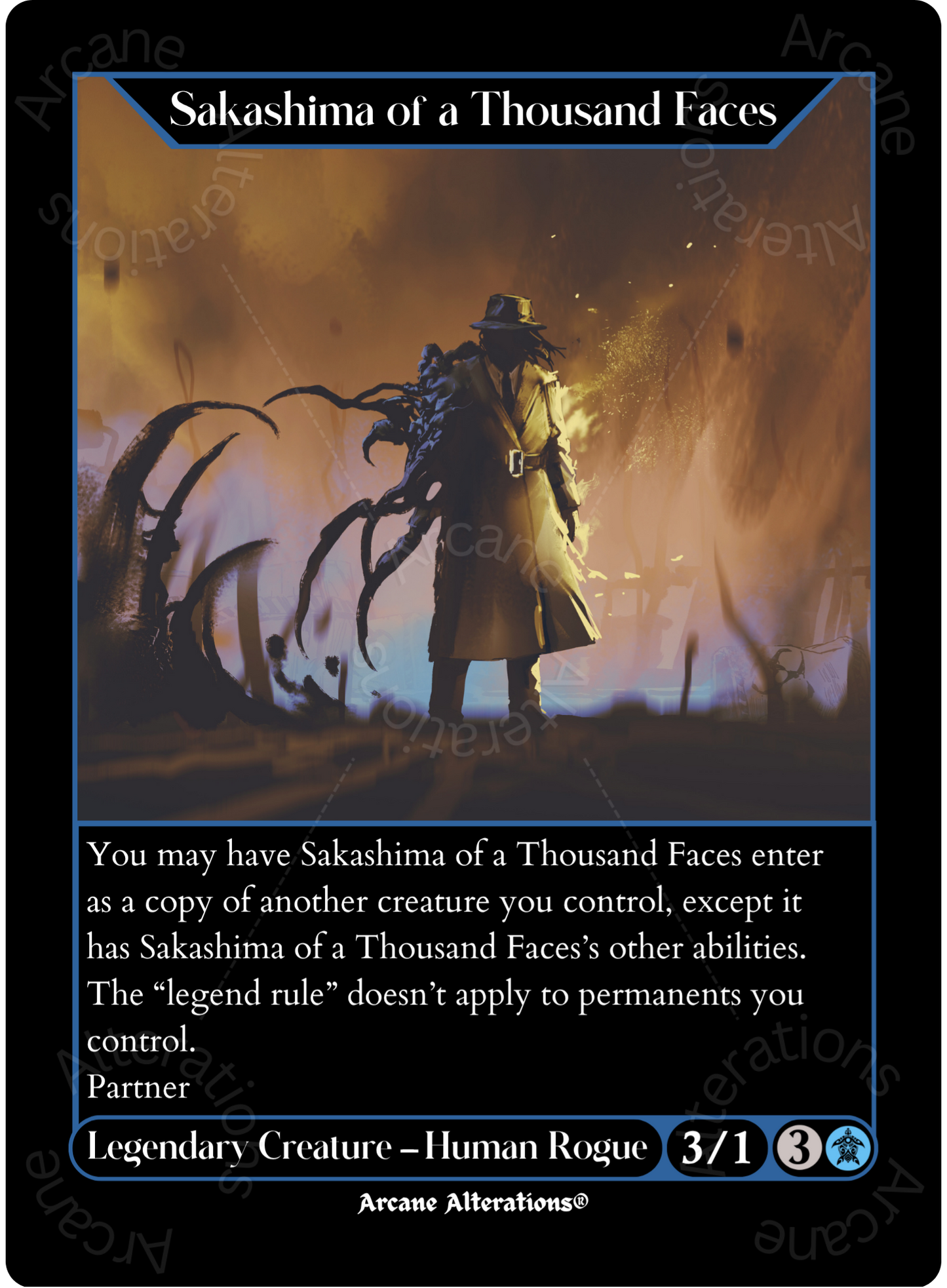 Sakashima of a Thousand Faces - High Quality Altered Art Custom Proxy Cards