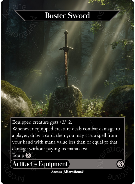 Buster Sword - Full Art Altered Art Custom Proxy Cards