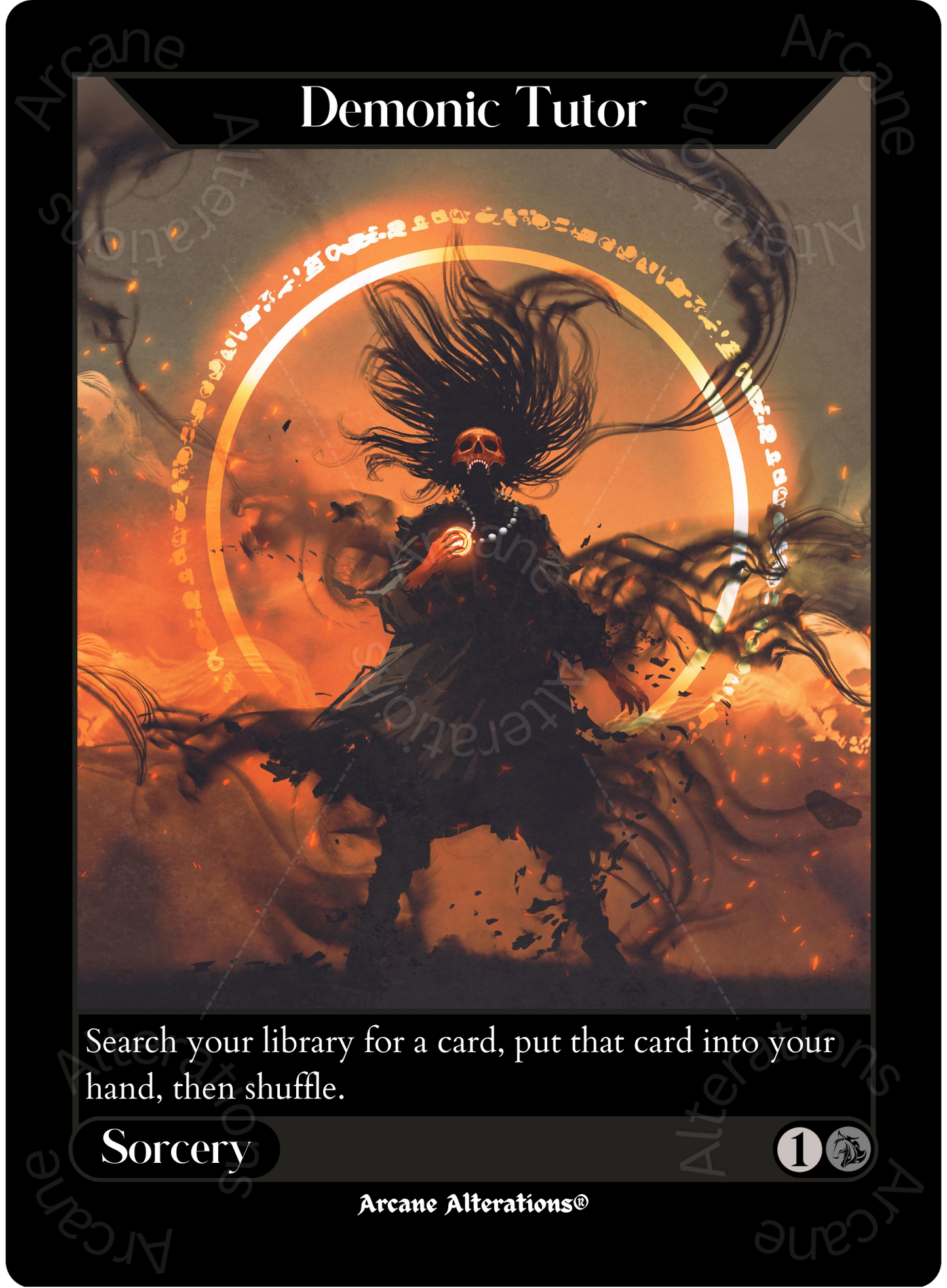 Demonic Tutor - High Quality Altered Art Custom Proxy Cards