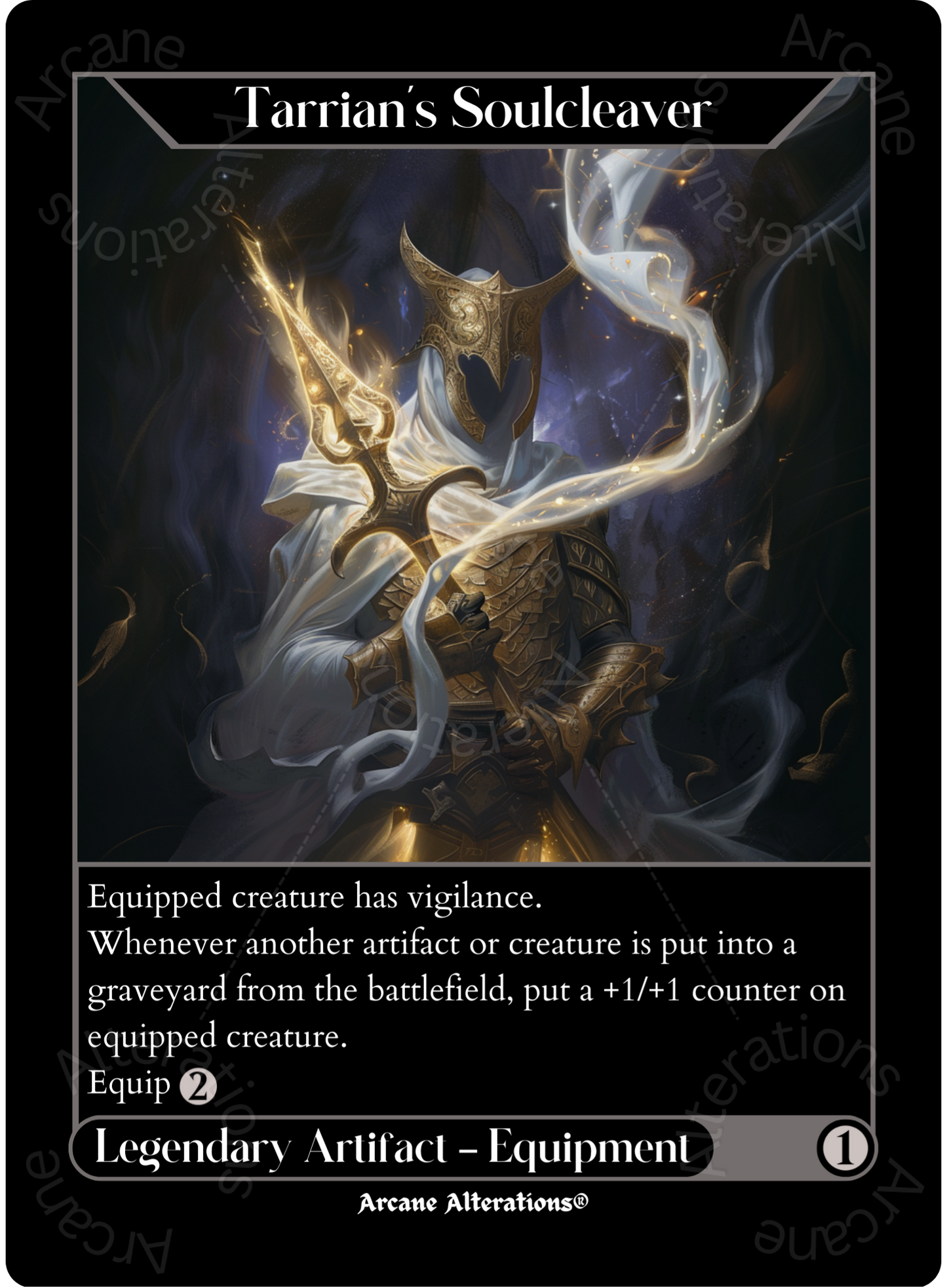 Tarrian's Soulcleaver - High Quality Altered Art Custom Proxy Cards