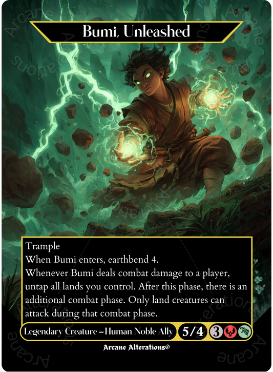 Bumi, Unleashed - Full Art Altered Art Custom Proxy Cards
