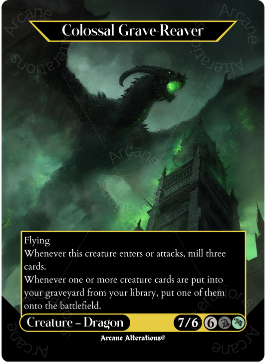 Colossal Grave-Reaver - Full Art Altered Art Custom Proxy Cards