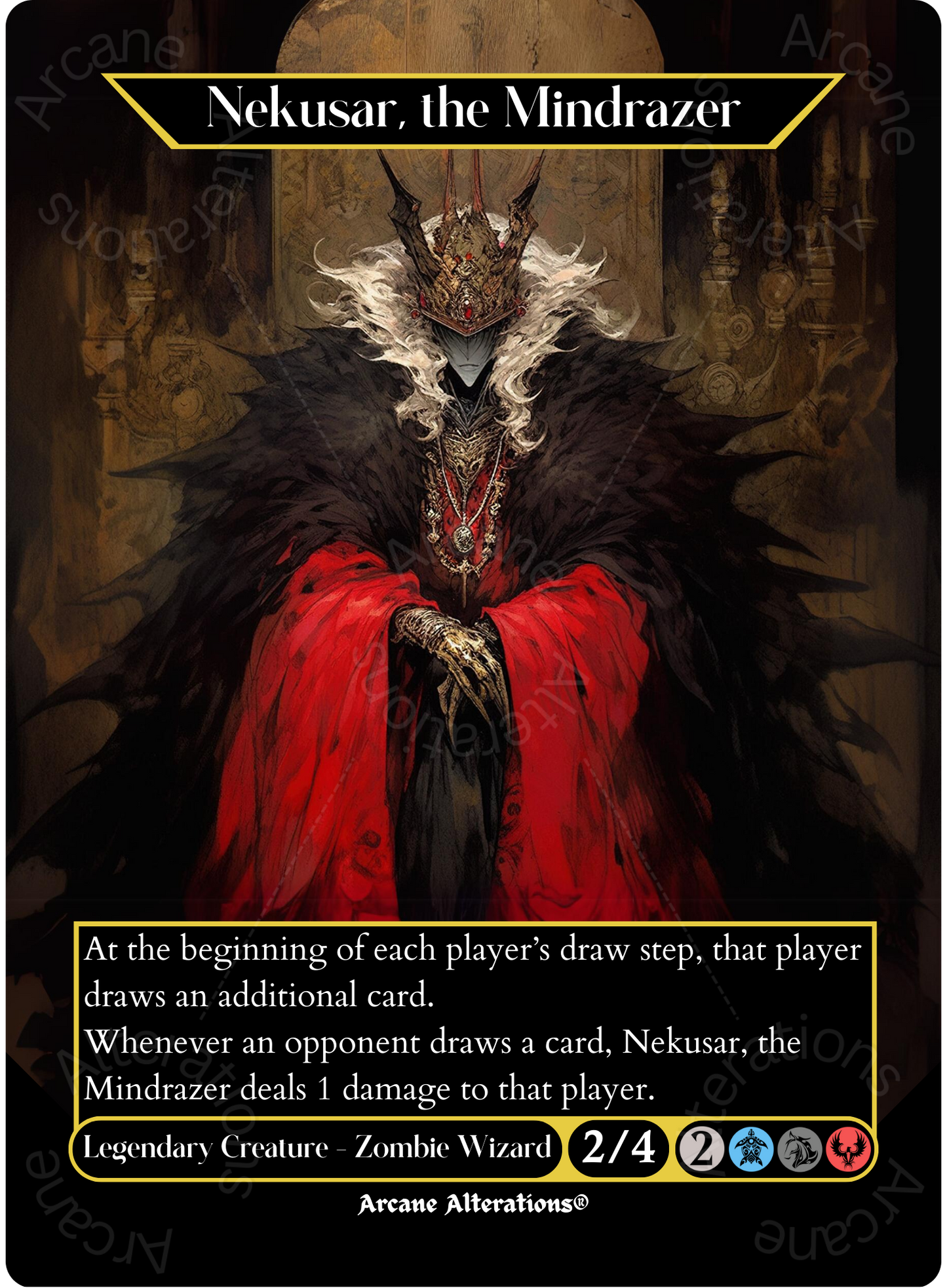 Nekusar, the Mindrazer - Full Art Altered Art Custom Proxy Cards