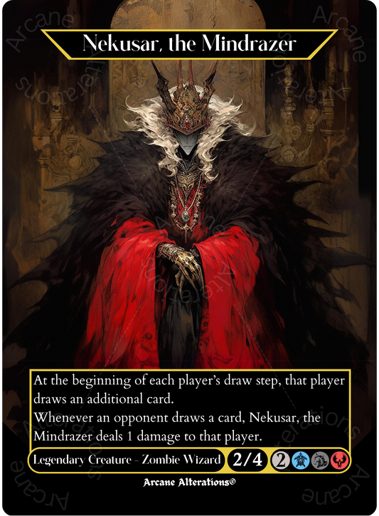 Nekusar, the Mindrazer - Full Art Altered Art Custom Proxy Cards