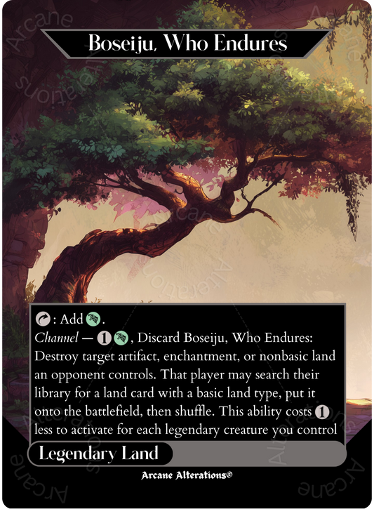 Boseiju, Who Endures - Full Art Altered Art Custom Proxy Cards