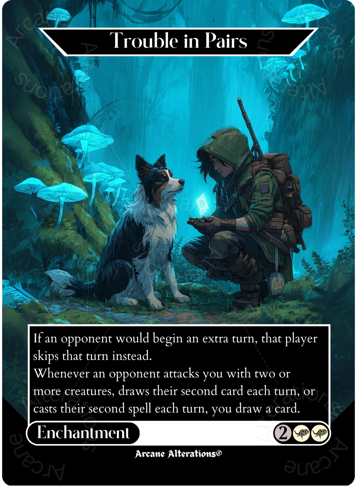 Trouble in Pairs - Full Art Altered Art Custom Proxy Cards