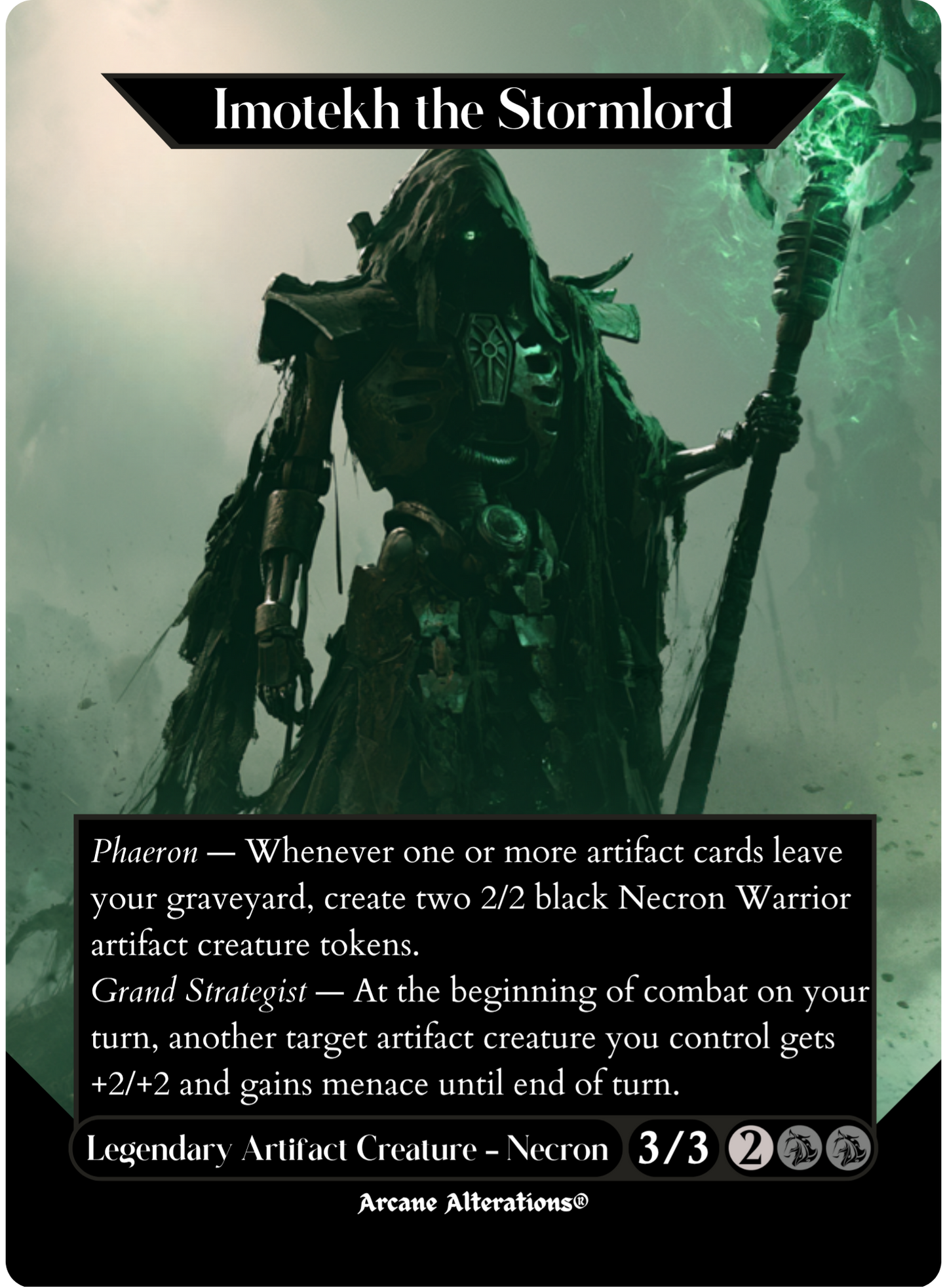 Imotekh the Stormlord - Full Art Altered Art Custom Proxy Cards