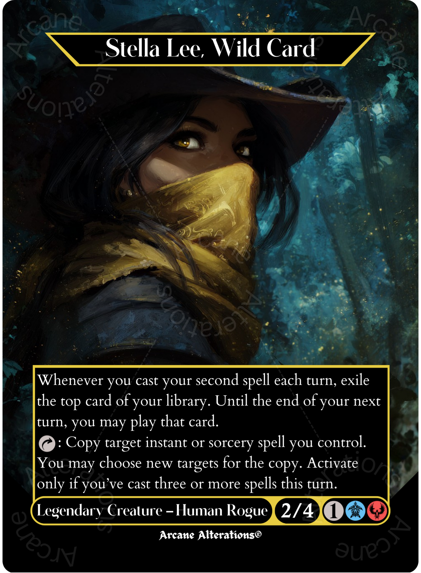 Stella Lee, Wild Card - Full Art Altered Art Custom Proxy Cards