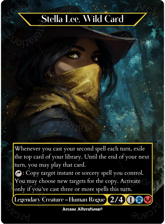 Stella Lee, Wild Card - Full Art Altered Art Custom Proxy Cards