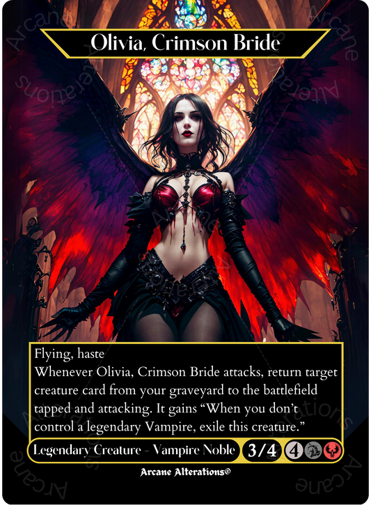 Olivia, Crimson Bride - Full Art Altered Art Custom Proxy Cards