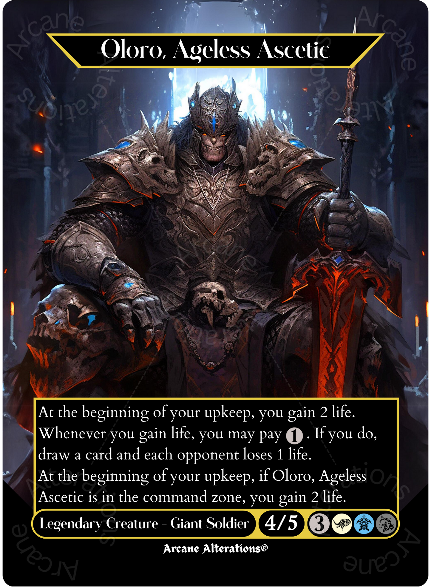 Oloro, Ageless Ascetic - Full Art Altered Art Custom Proxy Cards