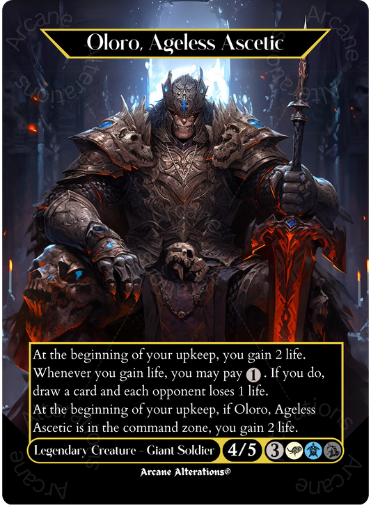 Oloro, Ageless Ascetic - Full Art Altered Art Custom Proxy Cards