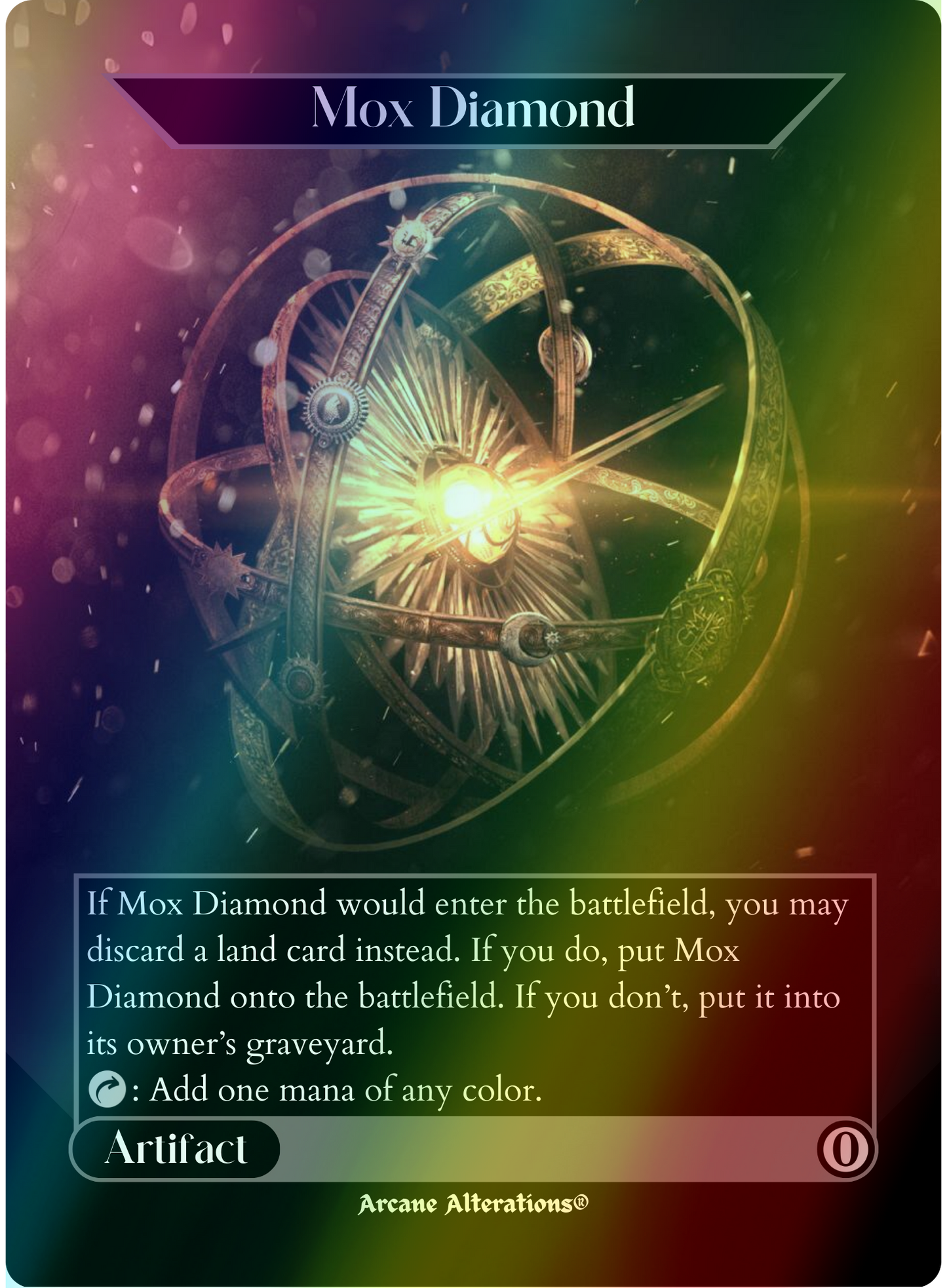 Mox Diamond - Full Art Altered Art Custom Proxy Cards