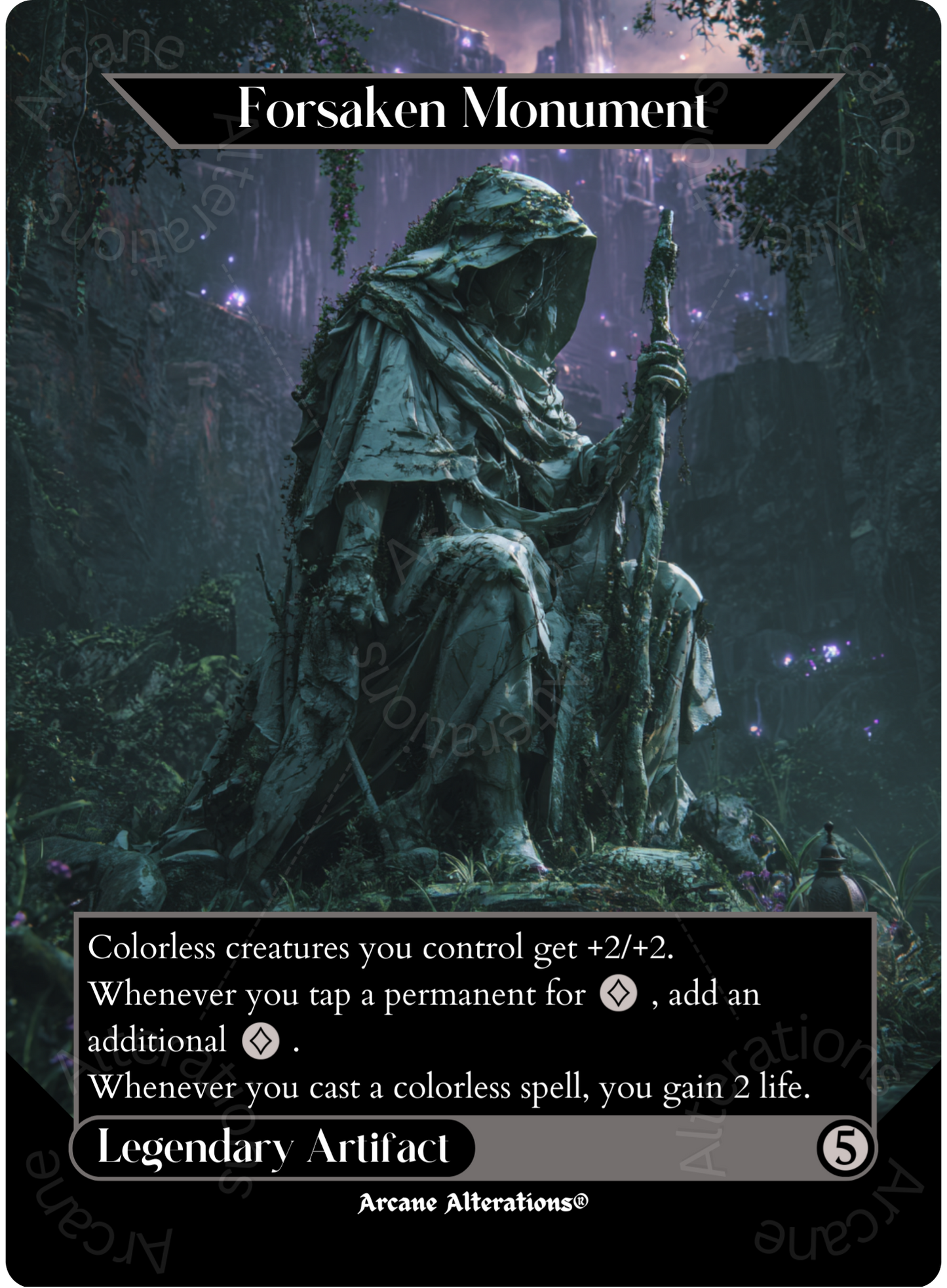 Forsaken Monument - Full Art Altered Art Custom Proxy Cards