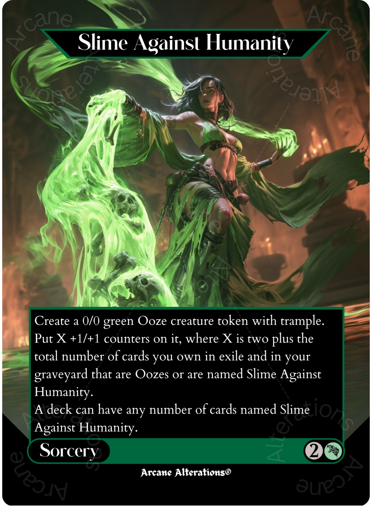 Slime Against Humanity - Full Art Altered Art Custom Proxy Cards