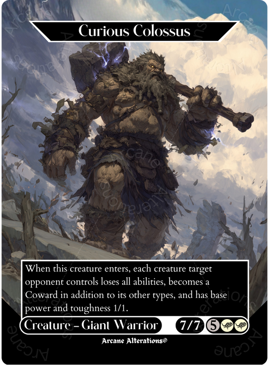 Curious Colossus - Full Art Altered Art Custom Proxy Cards