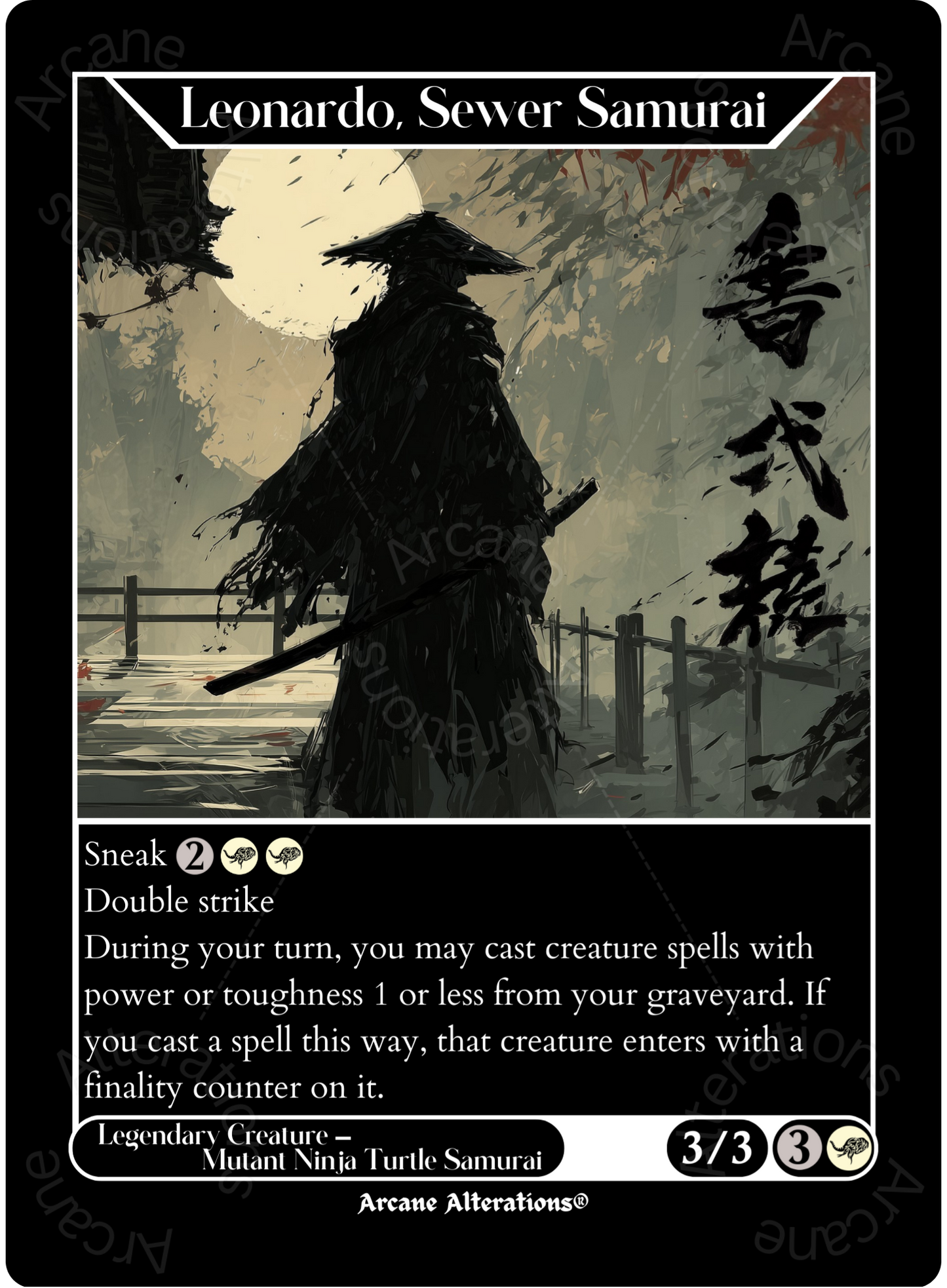 Leonardo, Sewer Samurai - High Quality Altered Art Custom Proxy Cards