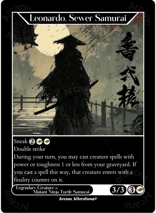 Leonardo, Sewer Samurai - High Quality Altered Art Custom Proxy Cards