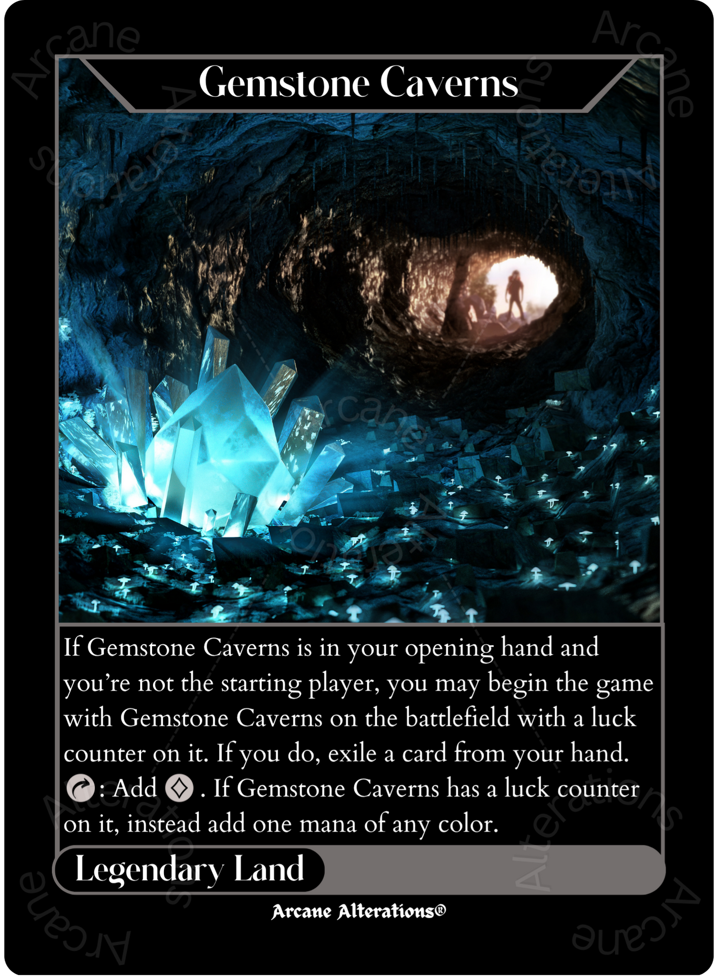 Gemstone Caverns - High Quality Altered Art Custom Proxy Cards