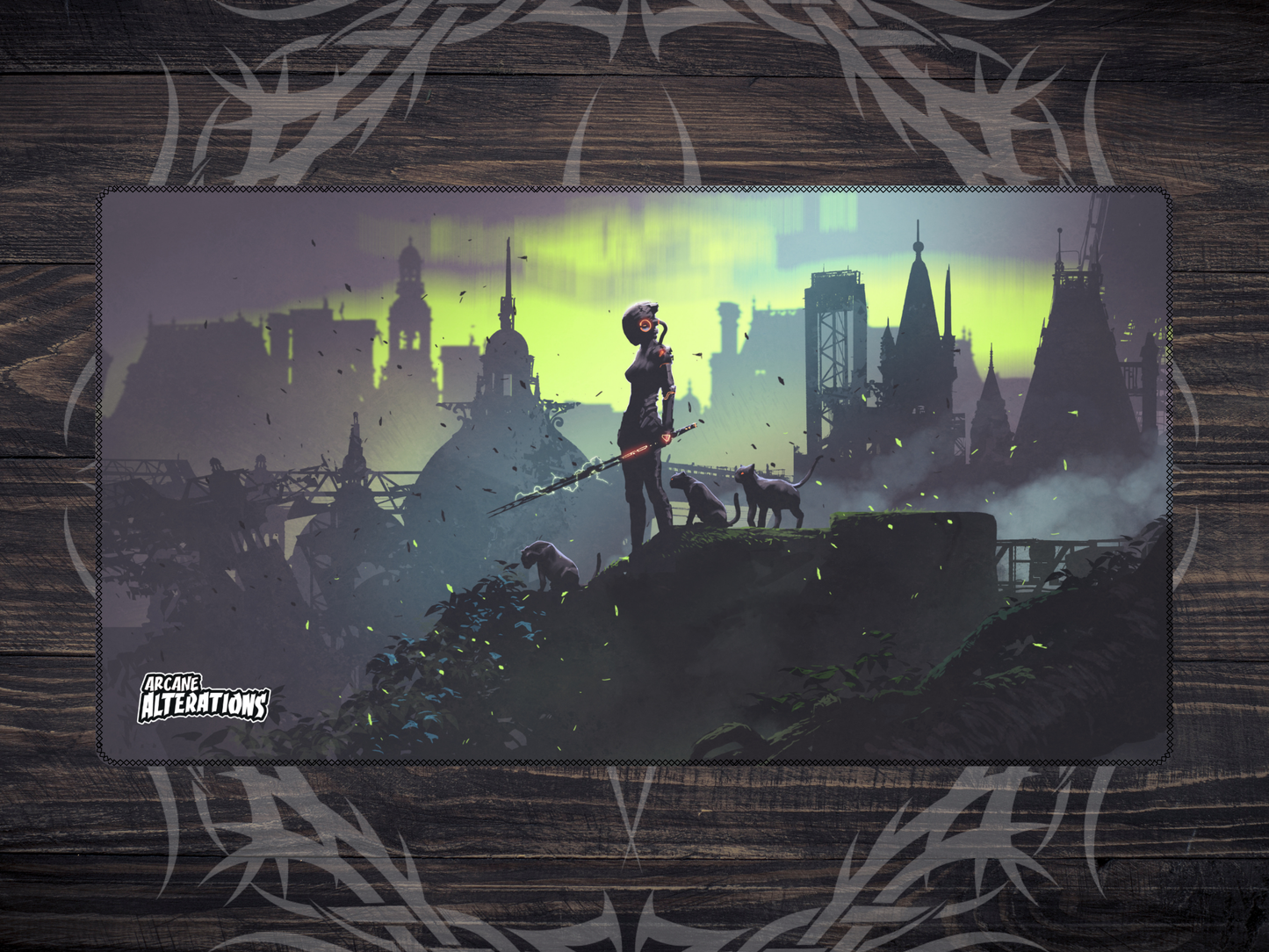 Femme Feline Wanderer Stitched Edge Playmat 24"x14" (2mm)