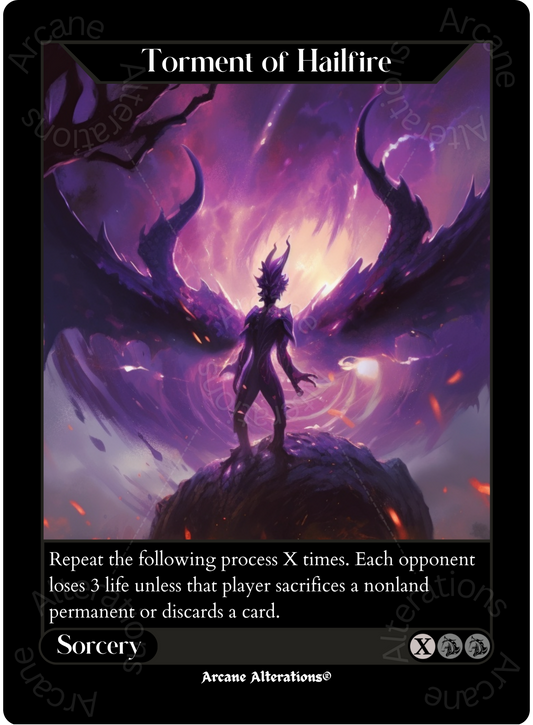 Torment of Hailfire - High Quality Altered Art Custom Proxy Cards