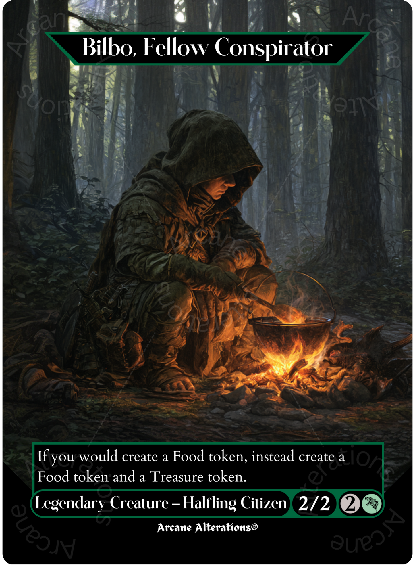Bilbo, Fellow Conspirator - Full Art Altered Art Custom Proxy Cards