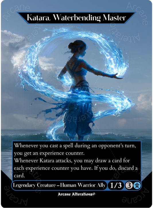 Katara, Waterbending Master - Full Art Altered Art Custom Proxy Cards