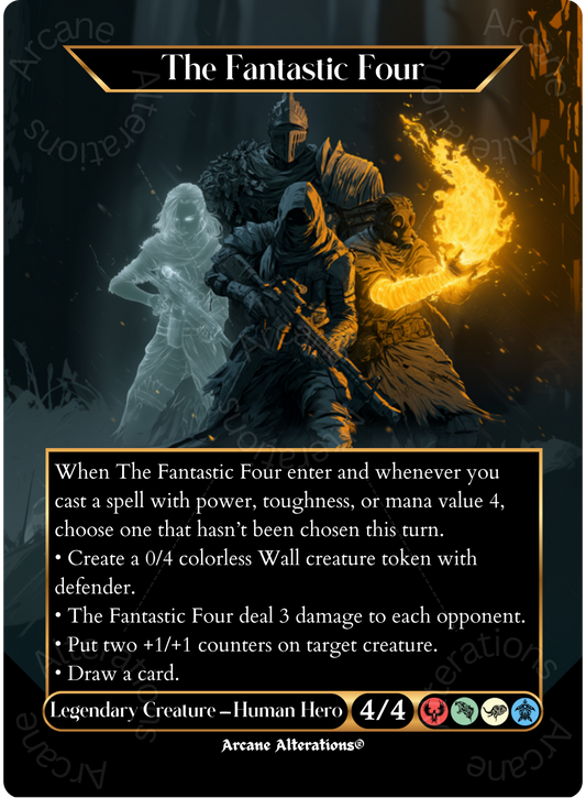 The Fantastic Four - Full Art Altered Art Custom Proxy Cards