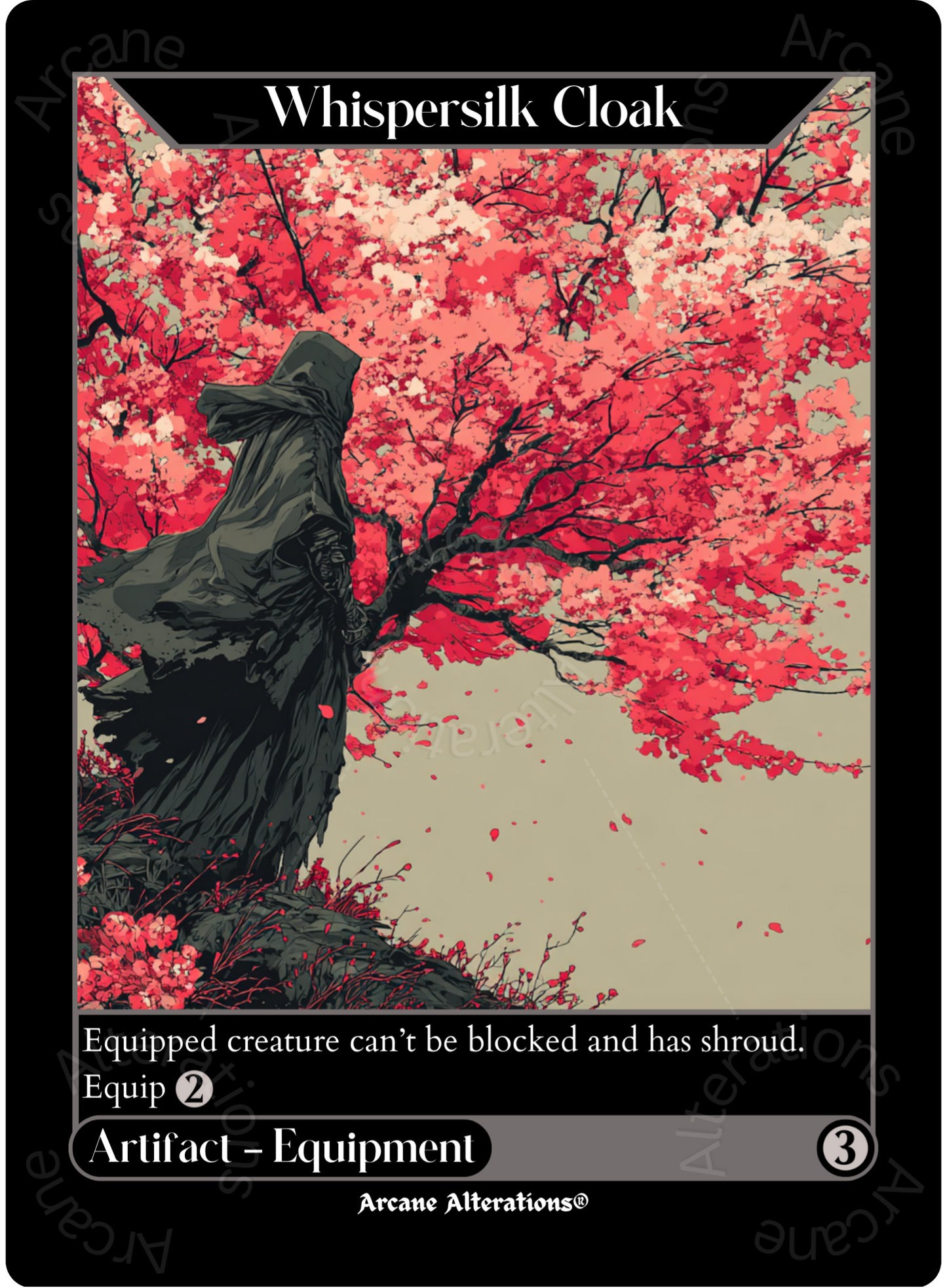 Whispersilk Cloak - High Quality Altered Art Custom Proxy Cards