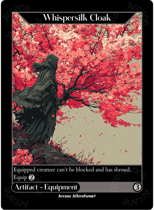 Whispersilk Cloak - High Quality Altered Art Custom Proxy Cards