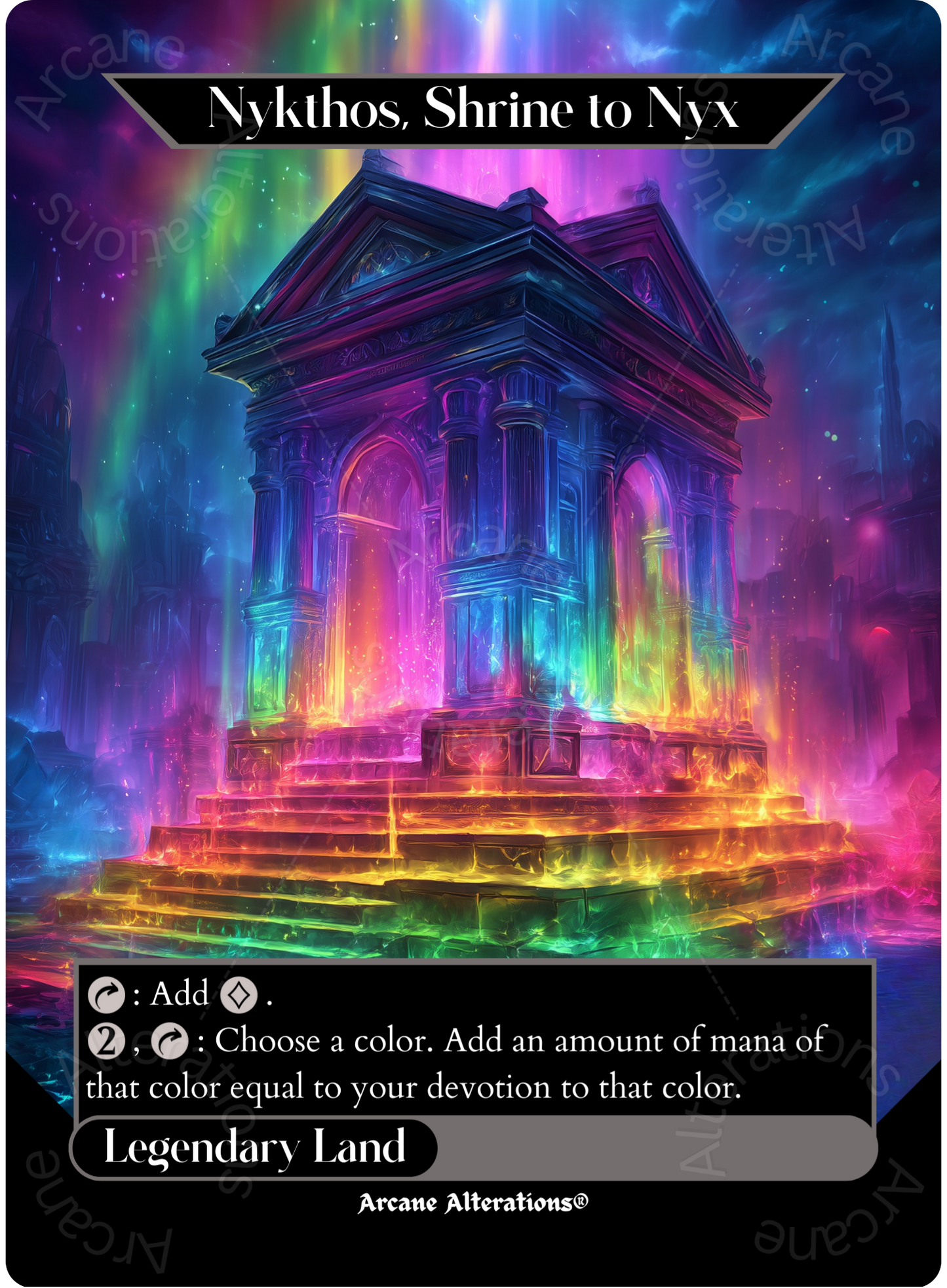 Nykthos, Shrine to Nyx - Full Art Altered Art Custom Proxy Cards