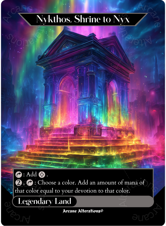 Nykthos, Shrine to Nyx - Full Art Altered Art Custom Proxy Cards