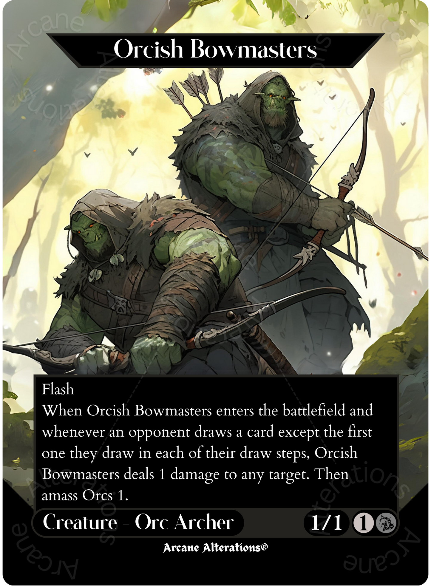 Orcish Bowmasters - Full Art Altered Art Custom Proxy Cards